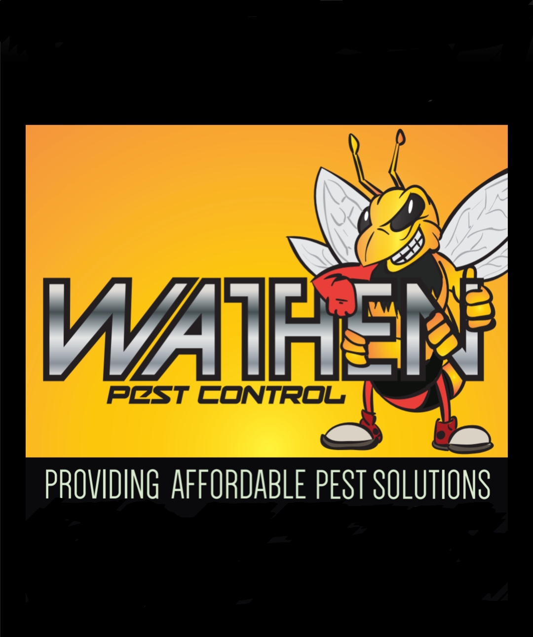 Wathen hornet mascot giving a thumbs up